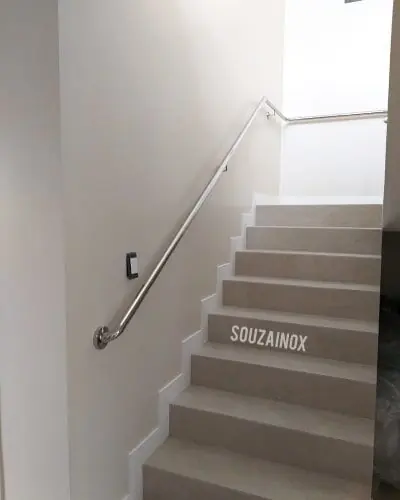Corrimão de inox para rampa de acesso em Itacorubi